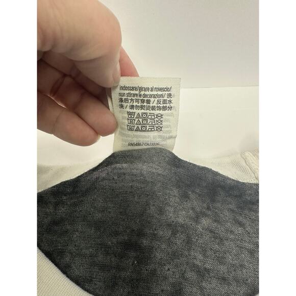 Victoria’s Secret PINK Ringer Tee XS - Gray & White Dog Logo - Picture 3 of 7